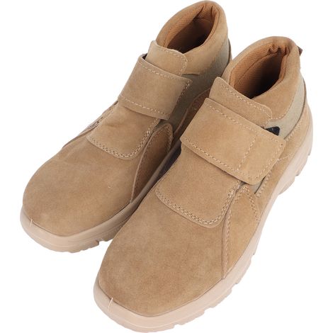 Chaussures de sécurité hommes en veau nubuck résistant au feu et à la chaleur semelle robuste anti-perforation pour chantier soudure 41 kaki 05 type 1 paire (1/5)