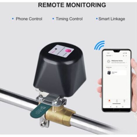 Vanne d'eau intelligente WiFi avec minuterie, contrôleur d'arrêt automatique, domotique, compatible avec Alexa Programmateur arrosage (1/5)