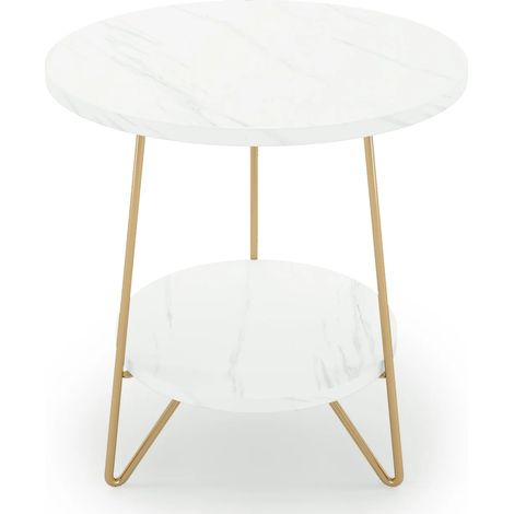 CAIzitable de chevet ronde pour canapé, table d'appoint multifonctionnelle