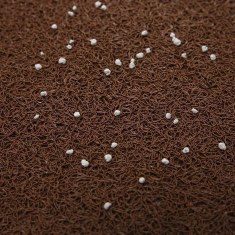 Katzenstreumatte mit Pfotenabdruckmuster, Futternapf-Unterlage, rutschfeste Katzenbettmatte, wasserdichte Streumatte, Fangmatte, Katzenzubehör, 30 x 40 cm (braun) (1/4)