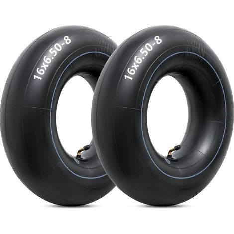 Set of 2 heavy duty 16x6.50-8 inner tubes with curved TR-87 valve stem, 16x6.50-8/16x7.50-8 lawn mower tire tubes suitable for tractors, trailers (1/5)