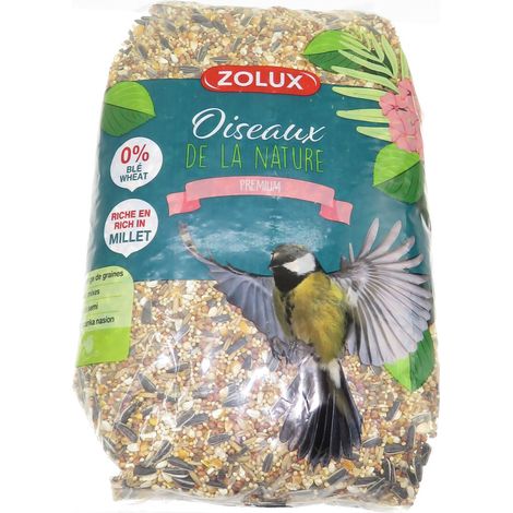 Graines nourriture mélange premium riche en millet 2.5 kg pour oiseaux - zolux