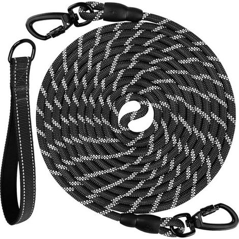Correas de entrenamiento Sander Shop para perros, correa larga con asa acolchada, 5 m, 10 m, 15 m, 20 m, juegos, camping, color naranja, 10 m (1/5)