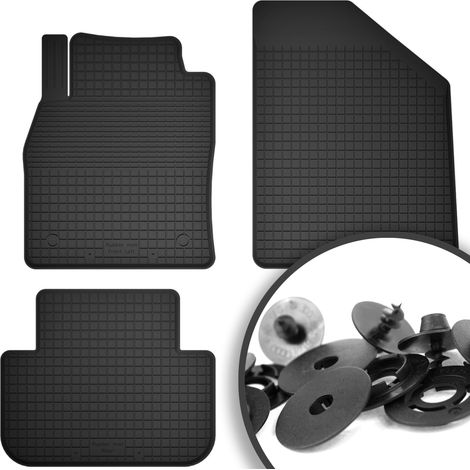 Tapis en caoutchouc + butées pour : Citroën Rifter kombivan (2018-) (1/5)