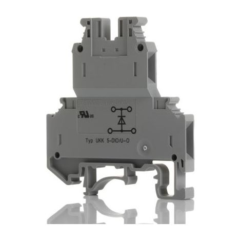 Bloc de jonction rail DIN Phoenix Contact UKK 5-DIO/U-O, 0.2 4mm², Gris ( Prix pour 1 )