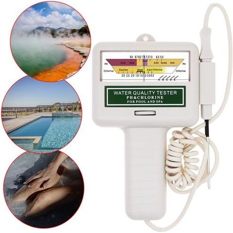 Testeur de pH pour eau de piscine, chlore résiduel, qualité de l'eau, test de pH (1/5)