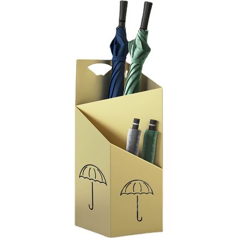 Porte-Parapluie en métal doré Design irrégulier - Décoratif et Fonctionnel, Support de Porte Parapluie idéal pour l'entrée ou Le Bureau