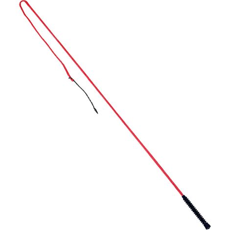 Rosso - Mezzafrusta con manico in gomma da 115 cm
