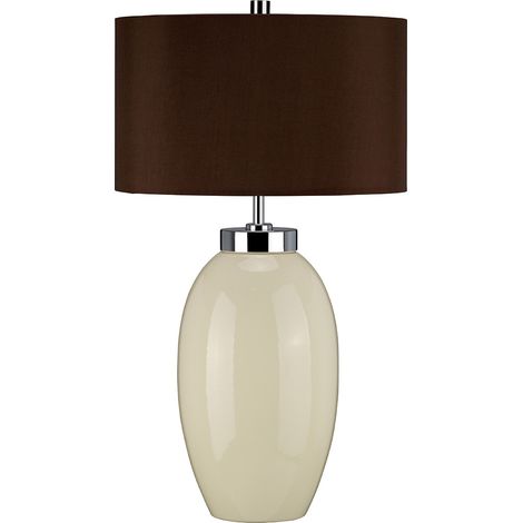 Tischlampe Schreibtischlampe Beistelllampe Keramik D 34 cm Wohnzimmerlampe