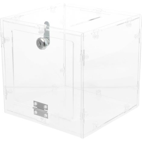 Urne Électorale Serrure et Fente Intégrée Transparente en Acrylique (1/5)