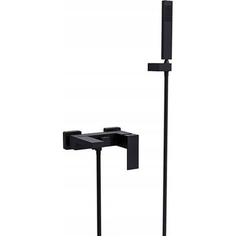 Besco Modern Varium Schwarze Wand-Badewannenarmatur (1/3)