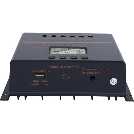 12V/24V 80A PWM-Solarladeregler mit LCD-Bildschirm für Solarmodule (1/5)