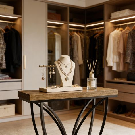 Table console rustique étroite pour salon, meuble TV design