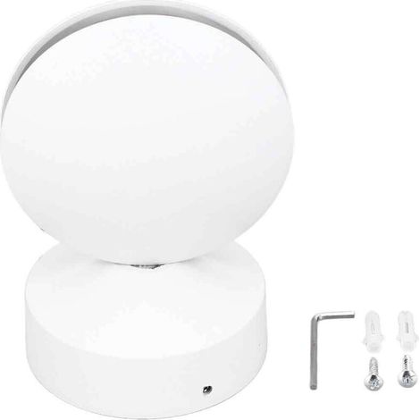 Applique murale LED ronde 10 W, éclairage à 360°, idéale pour les rebords de fenêtre, couloirs et salons. Alimentation : AC85-265 V, lumière blanche. (1/5)