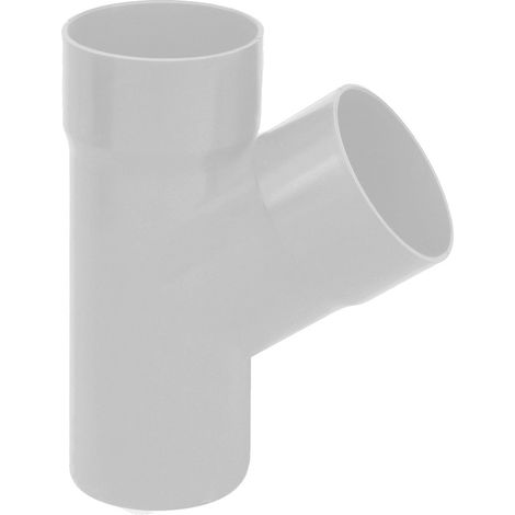 Culotte PVC 67°30 mâle femelle pour tube Ø80 épaisseur 3.2 mm - Gris - First Plast (1/2)