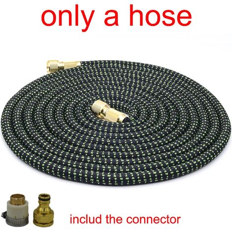 (Tuyau d'arrosage uniquement, 38 m) Nouveau tuyau d'arrosage extensible Magic Hose avec pistolet à eau haute pression et outils de nettoyage pour le lavage de voiture