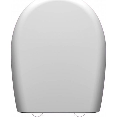 Tapa de WC “Volga” con bisagra inoxidable compatible con distintas marcas color blanco (1/2)
