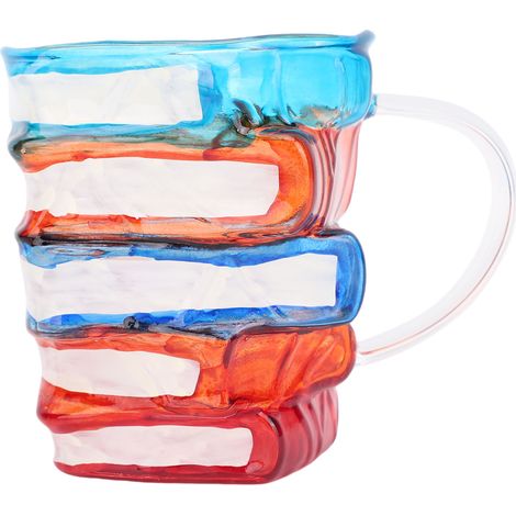 Mug Livre Peint Nouveauté Unique 3D Verre Tasse Cool Drôle – Cadeau Lecteurs Écrivains Bibliothécaires (1/5)