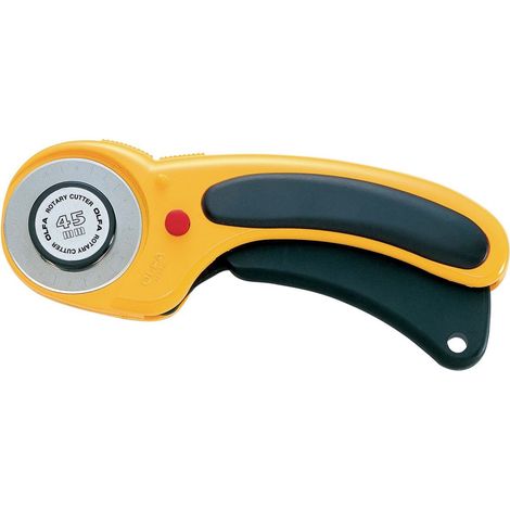 Taglierina rotante OLFA con lama da 45 mm e pulsante di blocco per mancini (1/5)