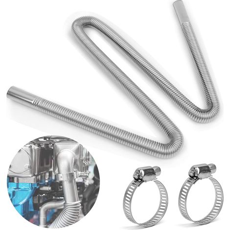 120 cm Flexible Pour Echappement, 2.5cm Voiture Tuyau d'Echappement, Tuyau d'Échappement de Chauffage de Voiture, Tuyau d'Évent de Gaz Diesel Autres pièce de rechange pour voiture (1/5)