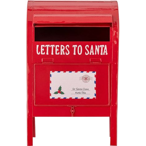 [NEUWERTIG] B-Ware Bloomingville Briefkasten Postkasten Weihnachtsdeko Dekoration Rot Eisen Carlo