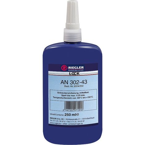 Riegler Lock AN 302-43, anaerober Klebstoff, mittelfest, 10 ml (1/3)