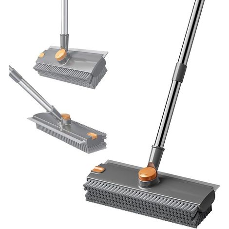 2 en 1 Nettoyeur de Carrelage et de Joints de Sol avec Poils Rigides,(138cm)360° Tête Pivotante,Brosse de Nettoyage pour Carreaux,Salle de Bain (1/5)