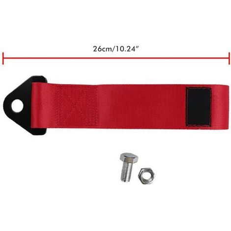 Corde de remorquage haute résistance pour voiture, sangle de traction auto, équipement de dépannage, décoration pare-chocs avant (1/5)