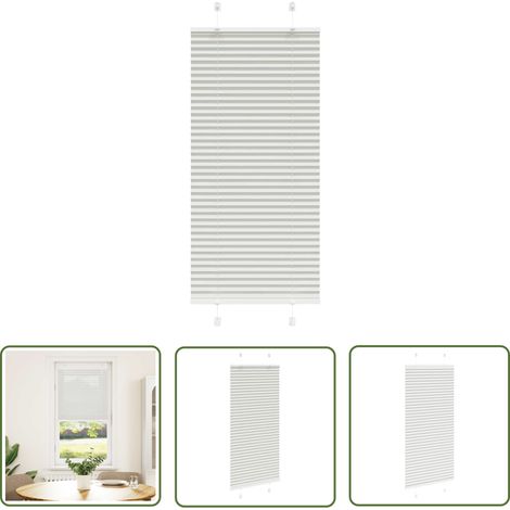 vidaXL Plissee Hellgrau 65x100 cm Stoffbreite 64,4 cm Polyester (1/5)