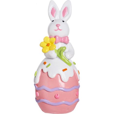 Lapin Résine Décoration De Pâques Statue De Table Jardin Intérieur Extérieur Lot De 1 (1/4)