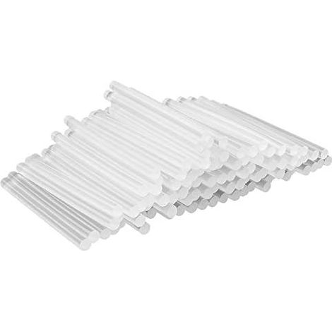 Lot de 100 cartouches de colle chaude, universelles, pour petits pistolets à colle chaude, diamètre : 7 mm, longueur : 10 cm, transparent (1/5)