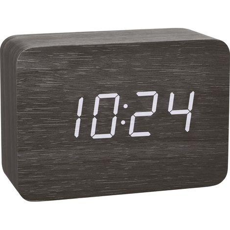 TFA Dostmann 60.2549.01 Funk Wecker Holz, Schwarz Alarmzeiten 1
