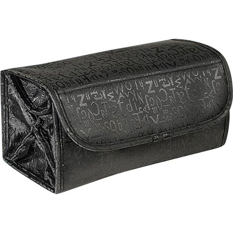 Pochette de rangement pliable pour maquillage et articles de toilette, avec compartiments multiples et crochet suspendu, kit de voyage pour bijoux et cosmétiques, organisateur mural pliable.