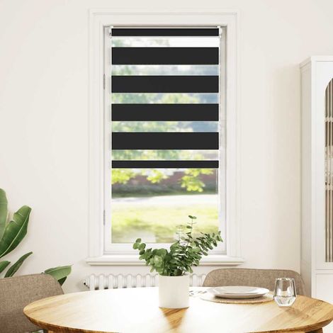 vidaXL Zebra blind 40,9x100 cm Fabric Width 36,7 cm black (1/5)