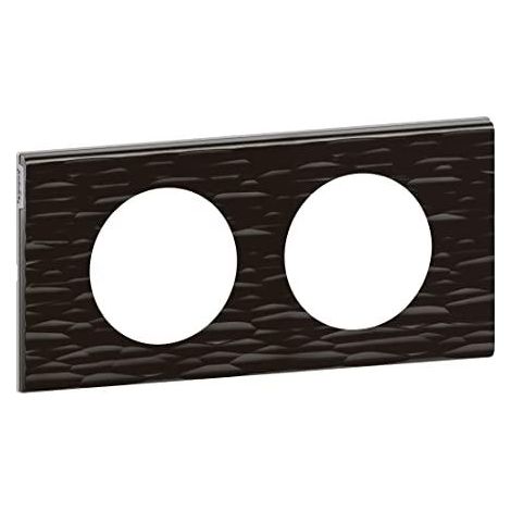 Legrand Céliane placa mural negra en Corian 18.3x9.5 cm
