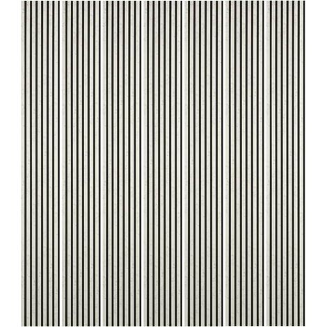 Decoon – Panneaux décoratifs muraux en MDF – Lot de 7 tasseaux 250 x 30 x 1,9 cm – Finition marbre blanc et feutrine noire – Isolation phonique