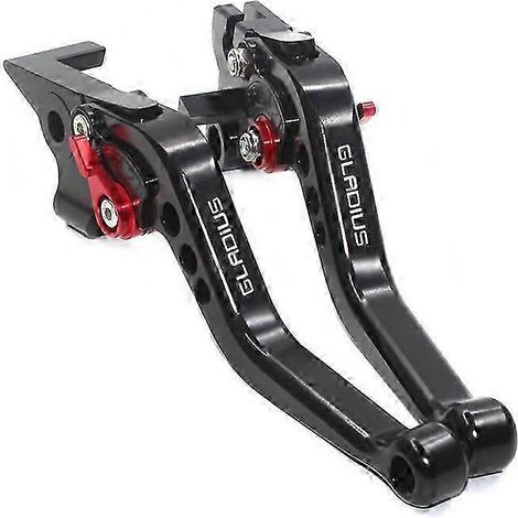 Pour SFV650 GLADIUS 2009 2010 2011 2012 2013 2014 2015 - Accessoires moto neufs de haute qualité : levier de frein et d'embrayage réglable CNC (noir et rouge)
