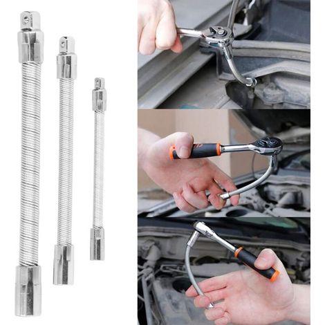 Tige d'extension Flexible, 3 pièces, tournevis d'extension à douille souple pour armoire électrique (1/5)