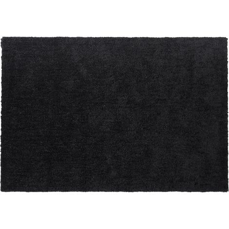 Alfombra de pelo largo negra 140 x 200 cm rectangular moderna Demre (1/5)