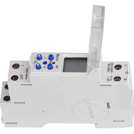 Minuterie programmable TM610-2, interrupteur horaire numérique, montage sur rail, 220 V (1/5)