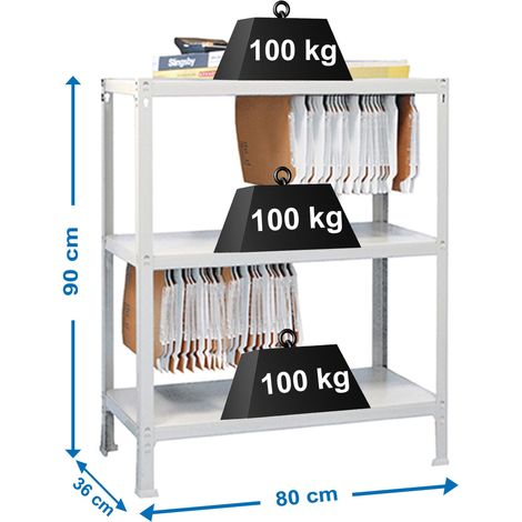 Simonrack Fileclick Mini Regal weiß 3 Ebenen Büro