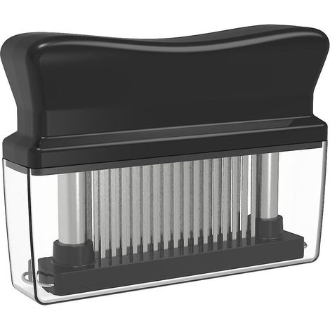 Attendrisseur de viande manuel avec 48 lames en acier inoxydable - Noir (1/5)
