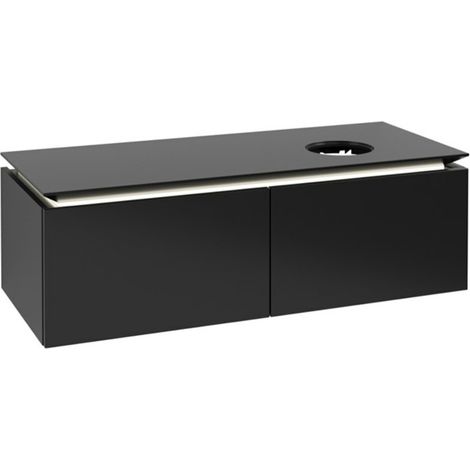 V&B Waschtischunterschrank Legato 120x38x50cm, WT R, m LED, bl ma Lac (1/3)