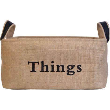Panier De Rangement Pliable - Jute Naturel Et EVA - Cadre Acier Renforcé - Pour Livres Jouets Vêtements - 40 X 30 X 20 Cm - 1 Pièce (1/5)