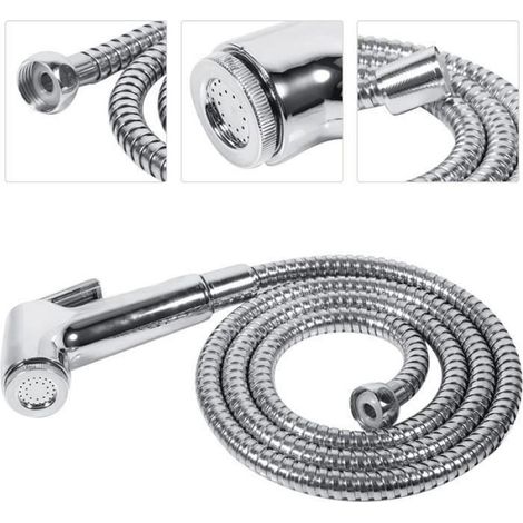 Pulvérisateur Bidet - Douchette Main Bidet - Pour Toilettes Suspendues ou À L'ancienne - 150 cm - 1 Pièce (1/4)