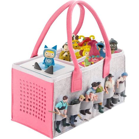 Tonie Toniebox Accessoires Étui de protection Organiseur avec rangement pour figurines Beaucoup d'espace Sac pour Toniebox Starter Set et Tonies Figure Carry Bag (Rose) (1/5)