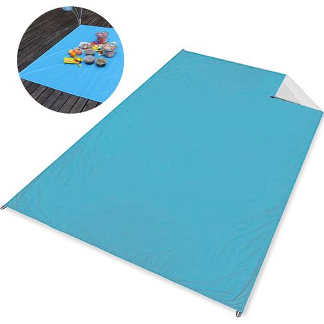 Couverture Pique-nique - Imperméable Nylon 203 x 152 cm - Coupe-Vent Anti-Sable - Pour Camping Randonnée Plage Festival - 1 Pièce (1/5)