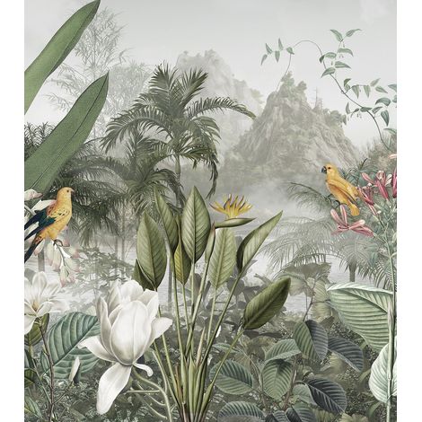 Papier peint panoramique - Forêt Tropicale - 283 cm x 320 cm (1/2)