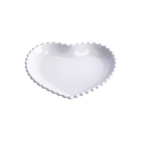 1 Pezzo Piatto da Cucina in Ceramica Forma Cuore 25,5 x 25 cm (1/2)
