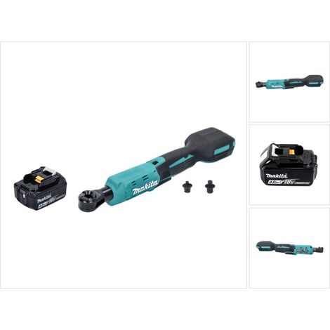 Makita DWR 180 M1 atornillador de carraca sin cable 18 V 47,5 Nm 1/4" 3/8" + 1x batería recargable 4,0 Ah - sin cargador